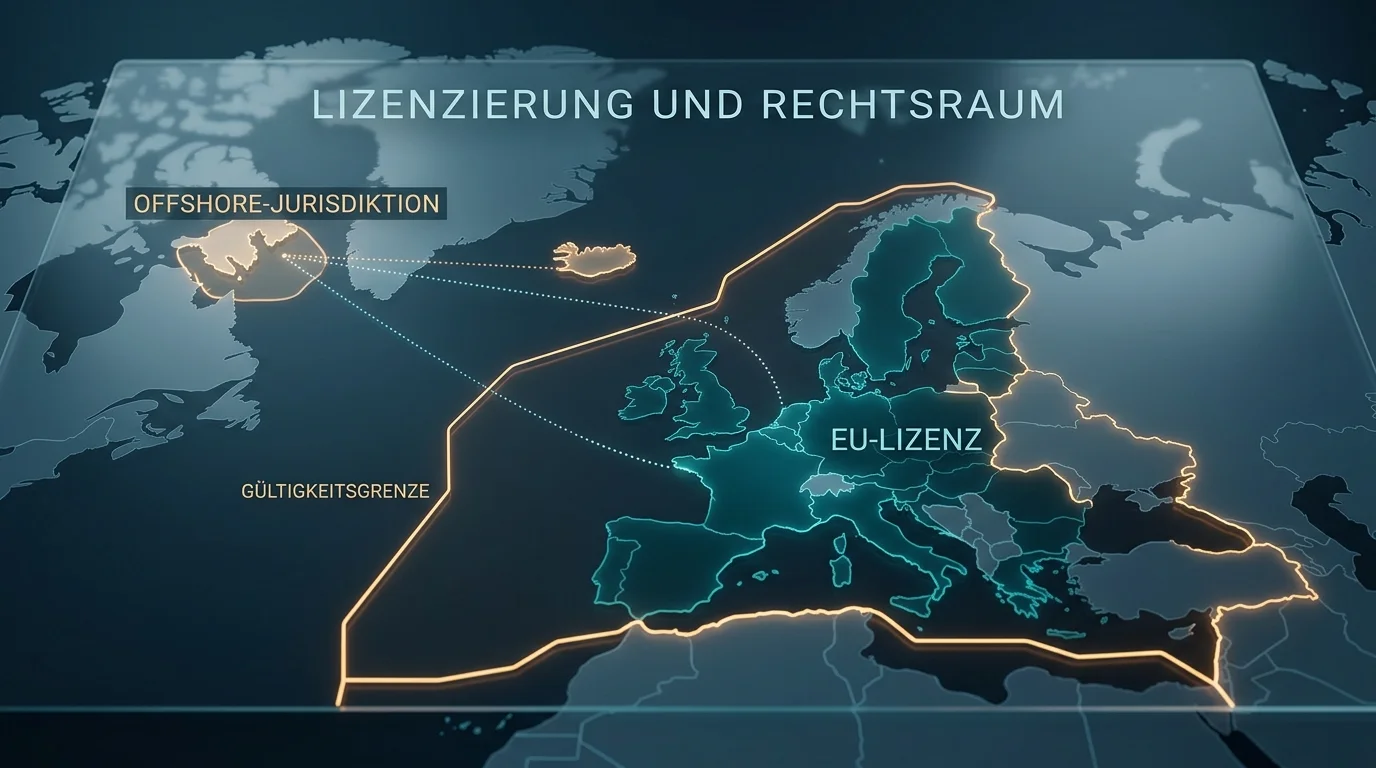 Vergleich ausländischer Lizenz-Jurisdiktionen ohne Gültigkeit für den deutschen Markt