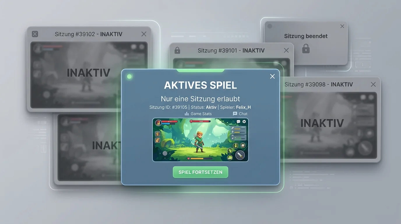 Darstellung des Verbots, gleichzeitig bei mehreren Glücksspielanbietern zu spielen